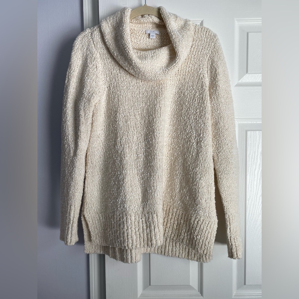 J. Jill Cream Cowl Neck Sweater